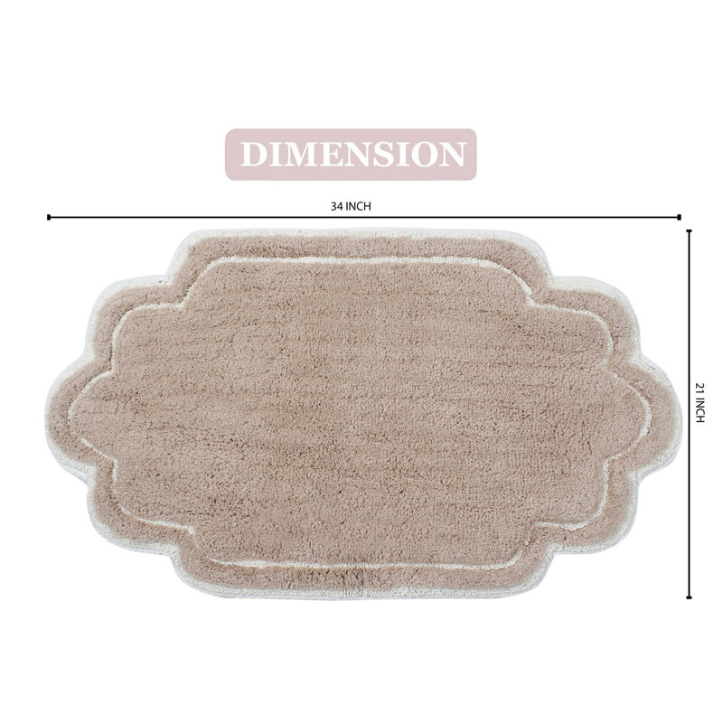 Dobrinka Bath Rug, Linen, 21" W x 34" L