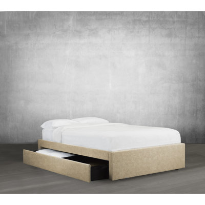 Lit plateforme avec rangement rembourré Halewood