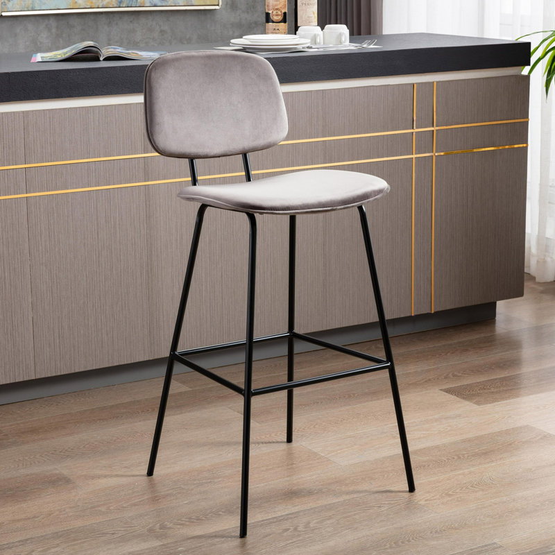 Camargo 29.52" Bar Stool, Gray