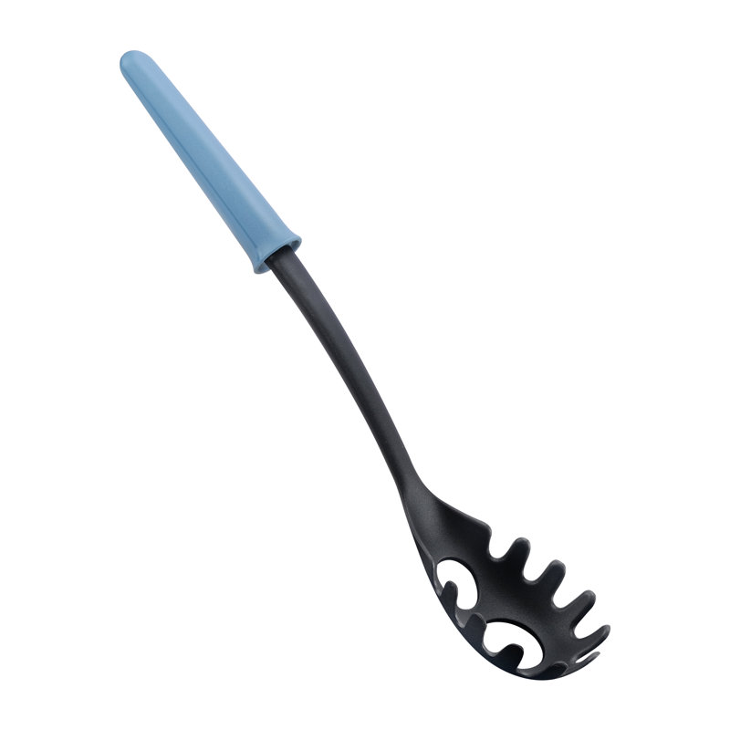 5-Piece Black Polypropylene Kitchen Utensil Set with Ladle and Spoons