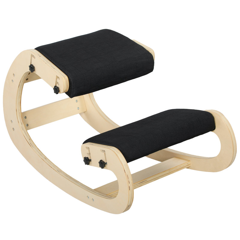 Fauteuil ergonomique à genoux, tabouret réglable à genoux, noir, Noir