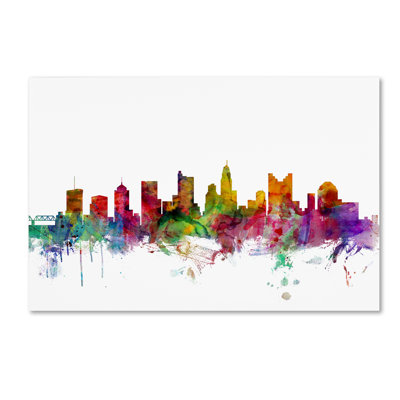 « columbus ohio horizon », reproduction d’impression sur toile tendue