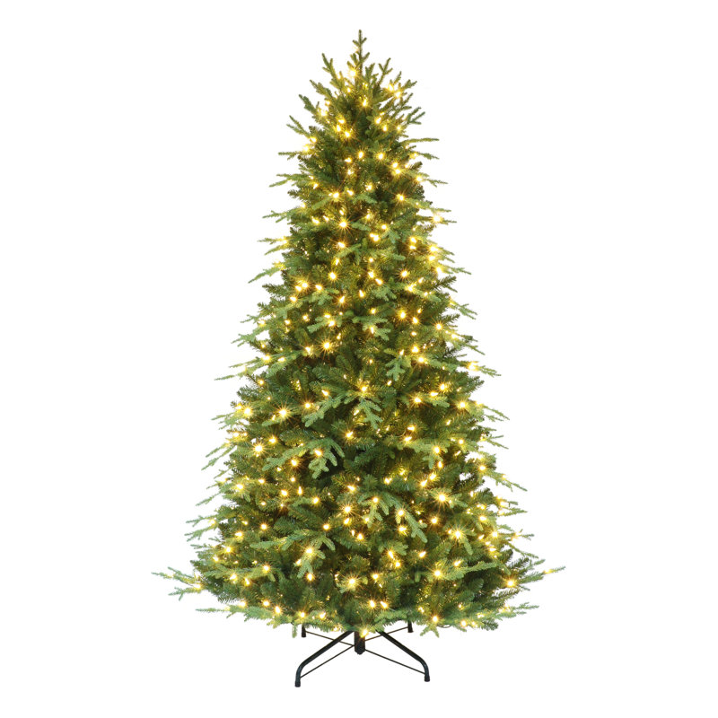 7.5' Artificial Fir Christmas Tree with Color & Clear Lights