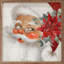 Chapeau de père Noël vert poinsettia antique-1125100940-1125100938