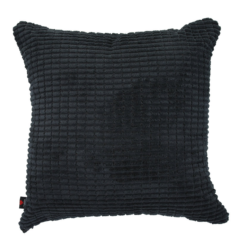 Alston Square Cushion, Large, Black