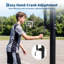 Panier de basketball dans le sol réglable de 54 po, hauteur de 7,7 à 10 pi avec manivelle, panneau de PC incassable et rebord en acier massif