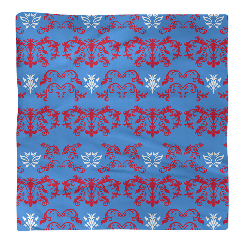 Serviette de football Houston Throwback, Rouge / bleu clair / blanc, Coton, l 22 po x L 22 po