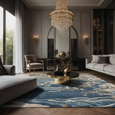 Tapis gris soyeux et moelleux