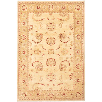Tapis de zone en laine noué la 6 pi 8 po x 9 pi 9 po one-of-kind Kali