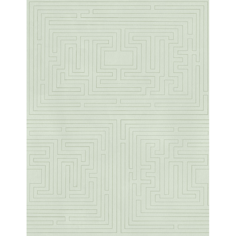 Garden Plan View II 33' L x 20.5" W  Wallpaper Roll, Light Green