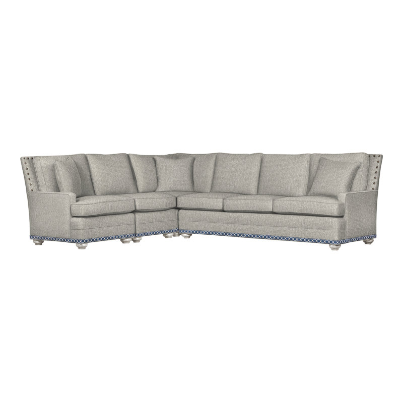 American Bungalow 4-Piece Riverside L-Sectional, Yes, Casa Blanca, Tarbee Pebble