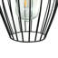 Finkelstein 1-Light Single Geometric Industrial Cage Style Black Pendant