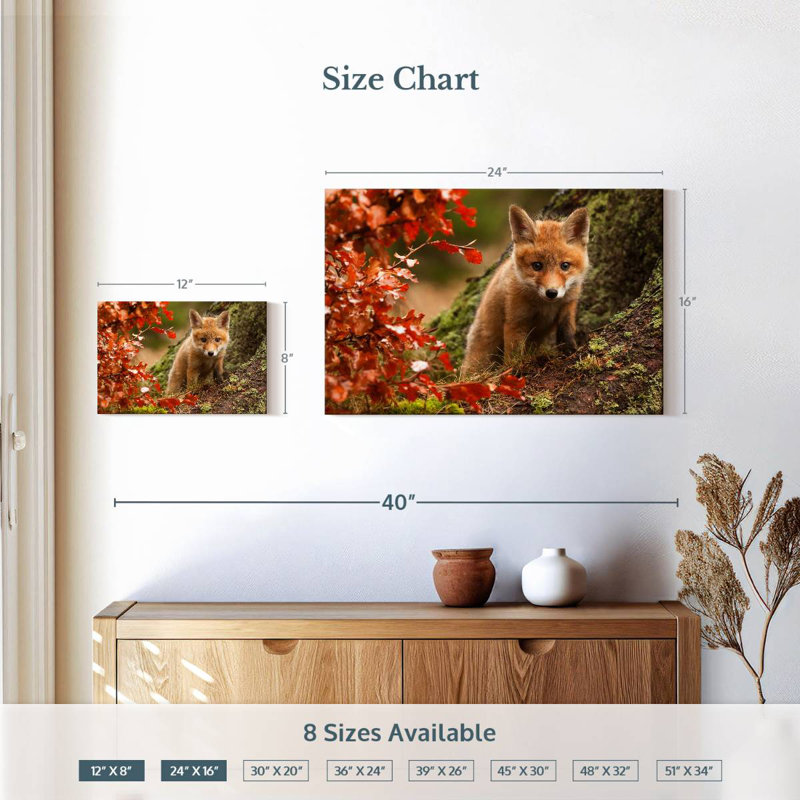 Brampt Fox Pup, 16" H x 24" W