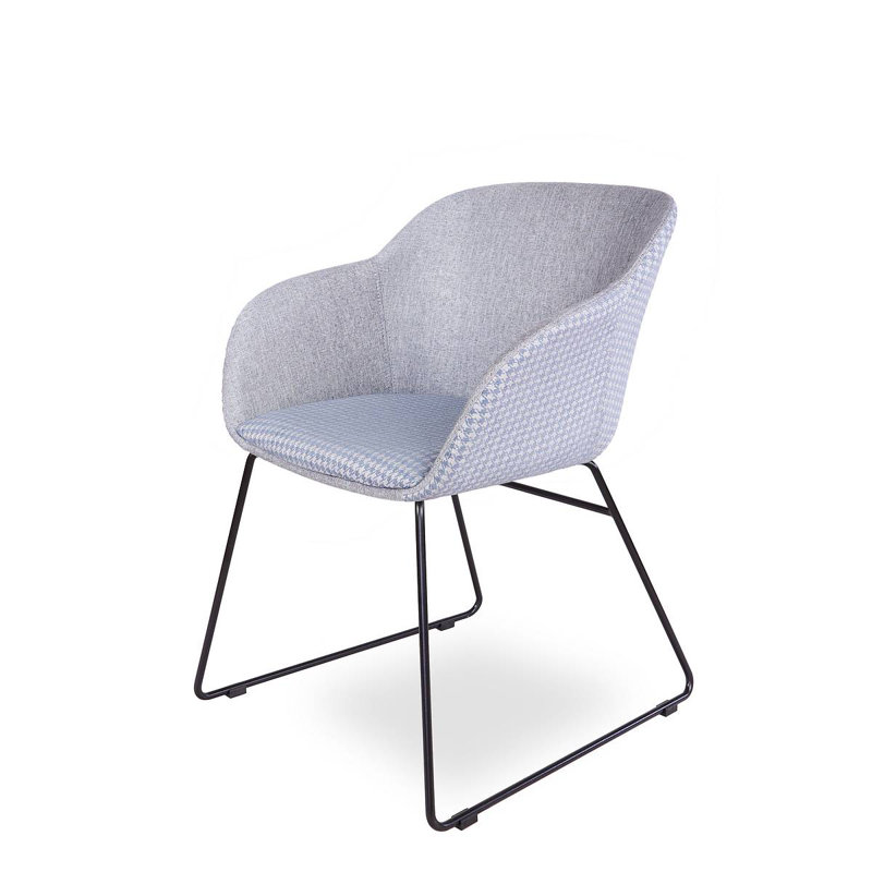 Stemen 43cm H Fabric Upholstered Armchair, Blue