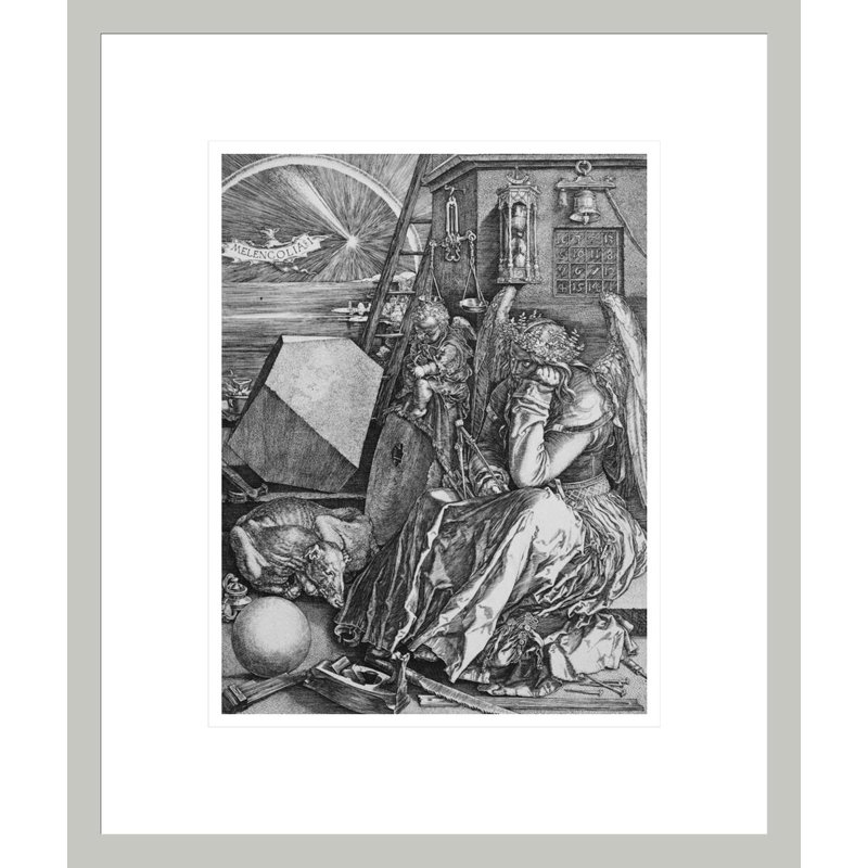 «Melancholia I» par Albrecht Dürer, impression giclée sur cadre, H 16,27 po x l 13,75 po