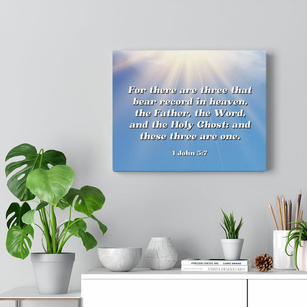 Blue Elephant Three Are One 1 John 5:7 - Wrapped Canvas Art Prints ...