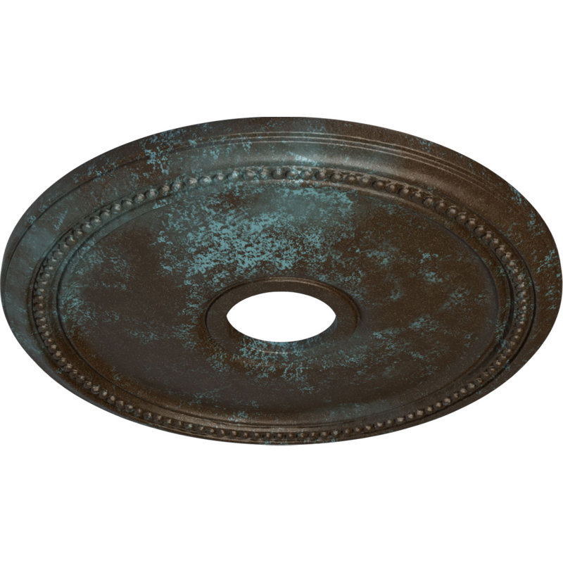 Médaillon de plafond H 18 po x l 18 po x P 1,125 po Diane, Patine bleue bronze