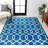 Oakden Ogee Fretwork Blue/Gray Rug-1608185757