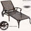 Chaise longue en fonte d'aluminium avec inclinaison à 5 positions et roulettes-543051476