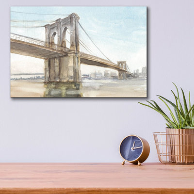 «Iconic Watercolor Bridge 2» par Ethan Harper, art mural en verre acrylique