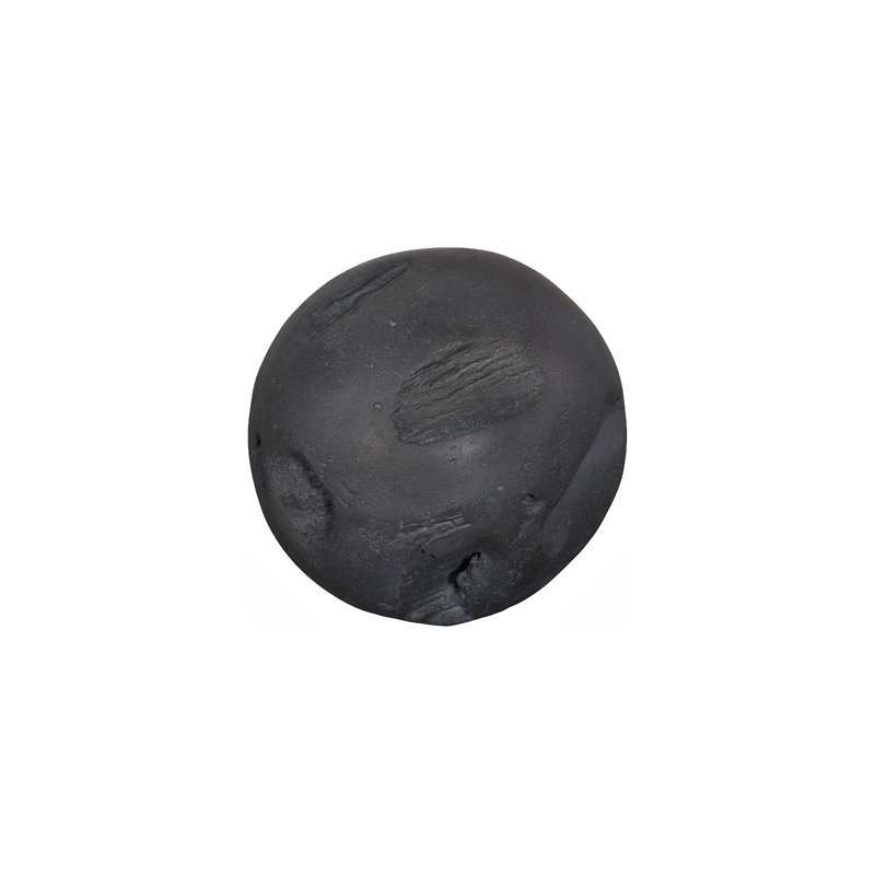 Charcoal Stone Cast Root Floor Ball, Small
