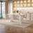 62.99" Modern Rectangle Cream White Dining Table Set with 4 Chairs for Kitchen, Bar, Living Room-1200877693-1179052235