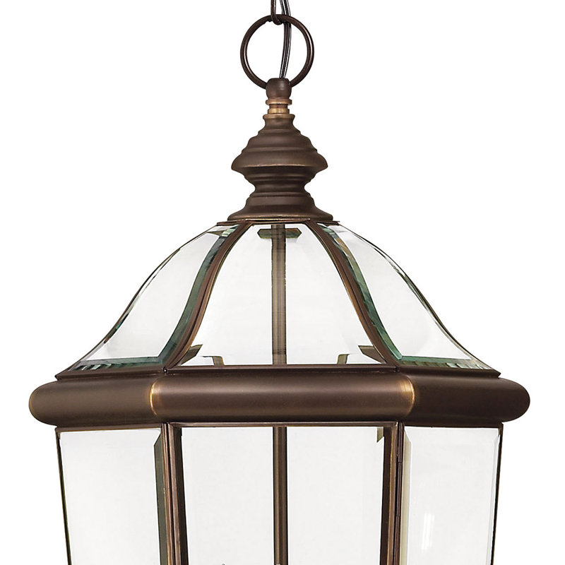 Augusta Bronze 3 -Bulb 27.5" H Mains only Outdoor Hanging Lantern