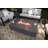 Madison 17'' H x 60'' L Travertine Outdoor Fire Pit Table - Includes Lava Rocks & Cover-1176393098-1176393099