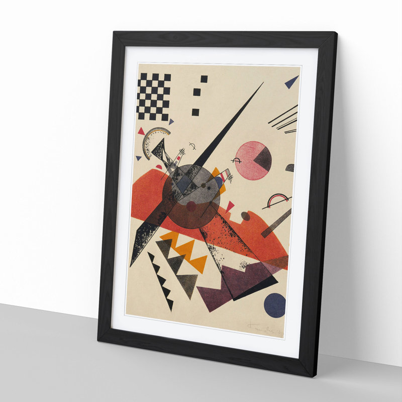 Composition Vol.3 by Wassily Kandinsky - Picture Frame Graphic Art, 36cm H x 27cm W x 2cm D, Black Framed