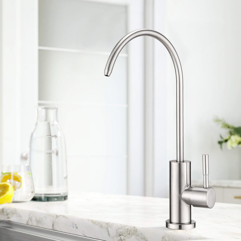 Robinet d'eau potable - sans saleté, pivotant à 360 °, corrosion, acier inoxydable de cuisine élégant, pollution secondaire, apparence élégante