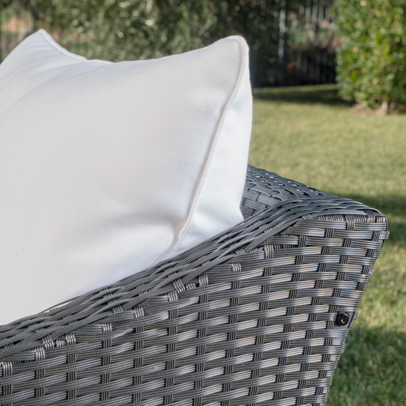 Fauteuil Antibes, Noir, Blanc