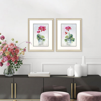 Soft Geranium Framed Art