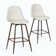Gillham 360° Swivel Bar Height Stools Solid Back Bar Chairs with Backrest, Footrest for Kicthen/Bar