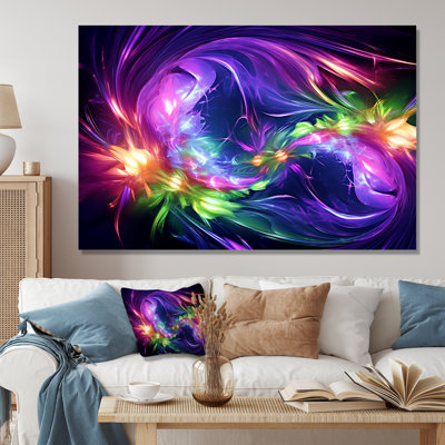 Mauve et vert fractal Fusion III - impression d'art mural fractal