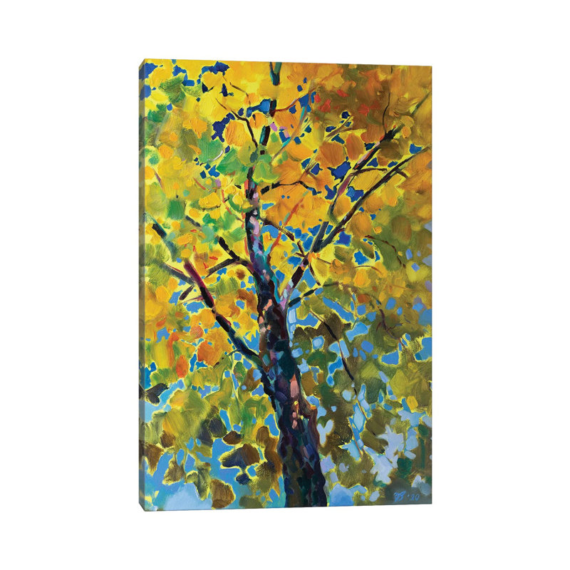 Sunny Tree by Katharina Valeeva - Wrapped Canvas Painting, 20.32 cm H x 30.48 cm W