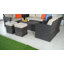 Brown Pe Rattan 6 Seater Modular Garden Sofa Set With Waterproof Storage Coffee Table & Storage Box, Powder-coated Iron Frame