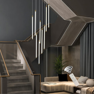 Keiri Modern Dimmable LED Staircase Cluster Pendant