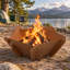 Anneau de foyer en acier Corten de 68,5 cm (27 pouces), anneau de feu de camp portatif à bois