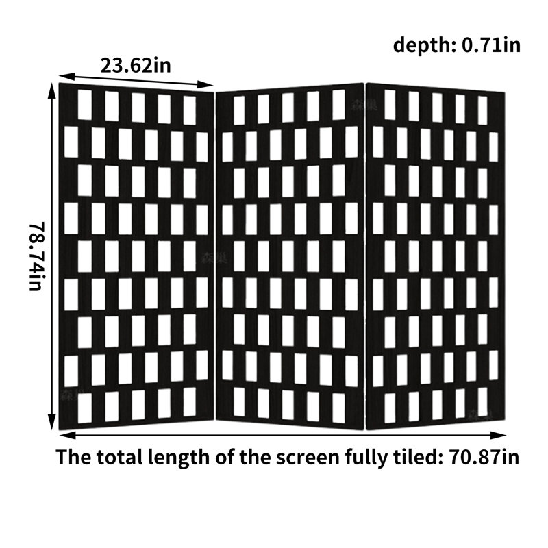 Ben, 78.74" H x 70.87" W x 0.71" D