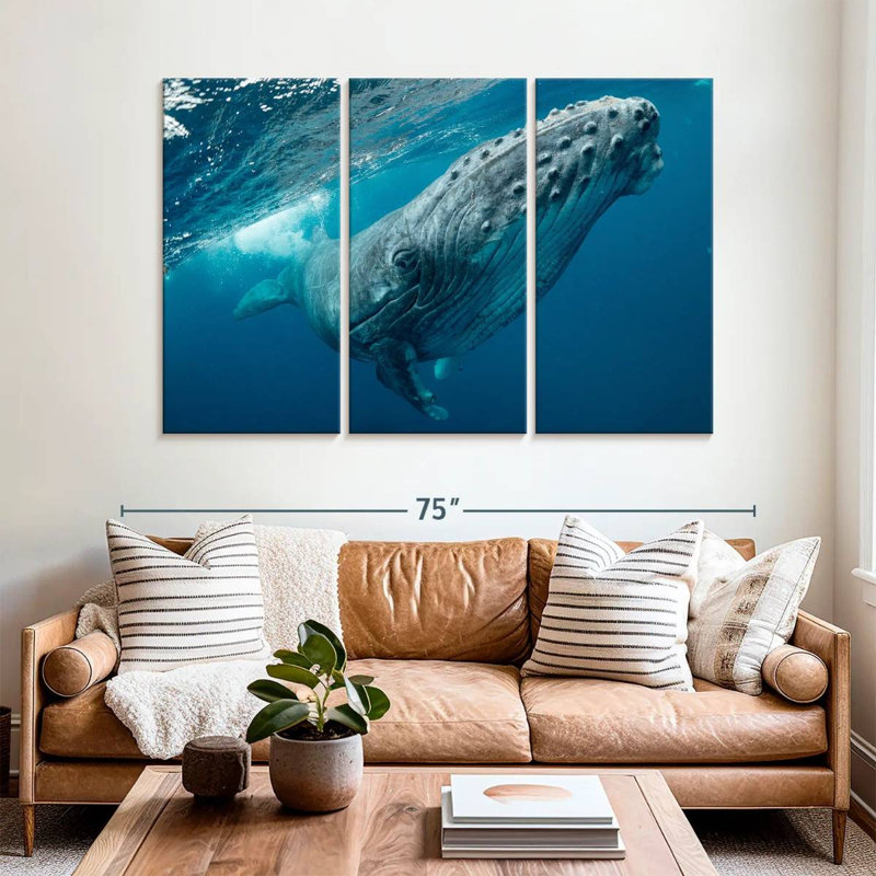 Brampt Whale Near Surface, 42" H x 65" W
