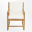 Ensemble de salle à manger pour 4 personnes en bois avec table ronde et trou pour parasol, coussins inclus-114764183