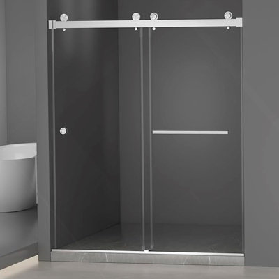 Frameless Double Sliding Shower Door For Bathroom