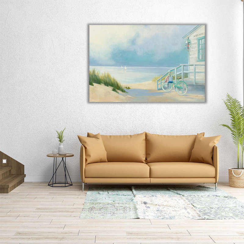 «Morning Ride to the Beach», reproduction d'art sur toile, H 20 po x l 30 po