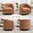 28.5" Wide Modern Soft Linen Upholstered Accent Chair with Swivel-68599752