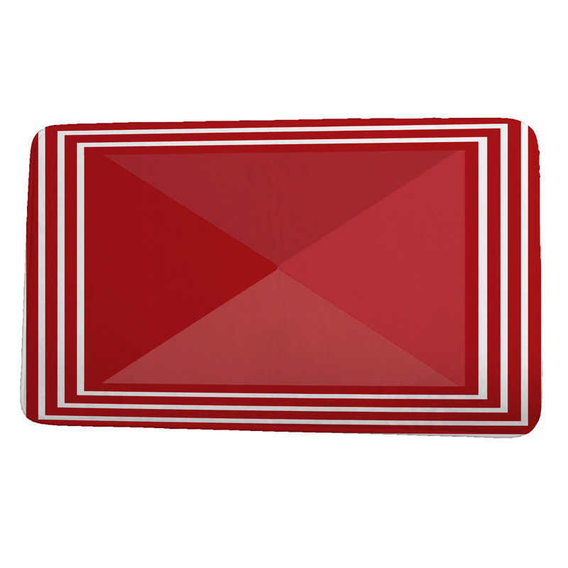 Tapis de bain Caroline, l 24 po x L 36 po, Rouge