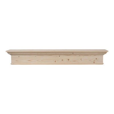 Bellamy 60" Floating Wood Fireplace Shelf