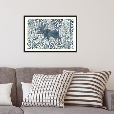 Reproduction d’art sur toile, "Forest Life VI Moose" par Miranda Thomas