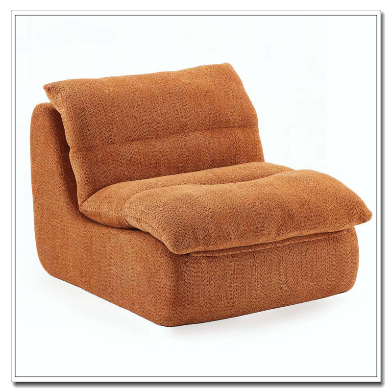 Fauteuil moderne avec assise moelleuse, Orange