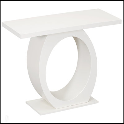 Mirod Stylish Modern Console Table With Egg-Shaped Base, Enhanced Stability And Durability, Sleek Design For Home Decor, Perfect For Living Room Or Bedroom
