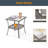 Attif Square Outdoor Side Table , 18.15'' in. W 18.15'' in. D-1496473004